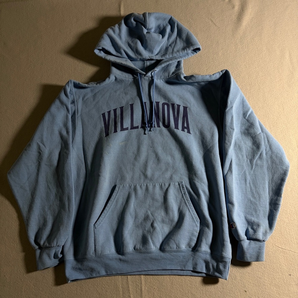 Champion Villanova Wildcats Hoodie Mens‎ Medium Light Blue NCAA Pullover
